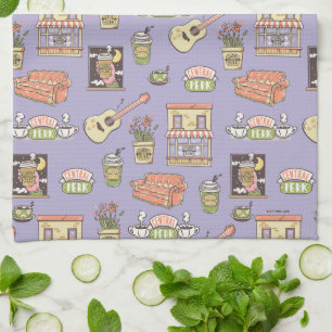 Linge De Cuisine FRIENDS™   Purple Icon Pattern