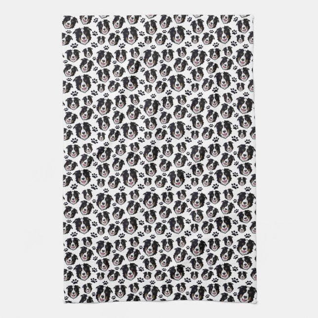 Linge De Cuisine Frontale écossaise frisonnante Collie Mouton Chien (Vertical)