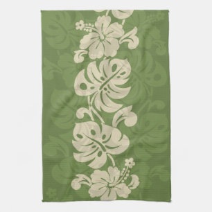 Linge De Cuisine Frontière de Kalakaua Hawaiian Hibiscus KL301
