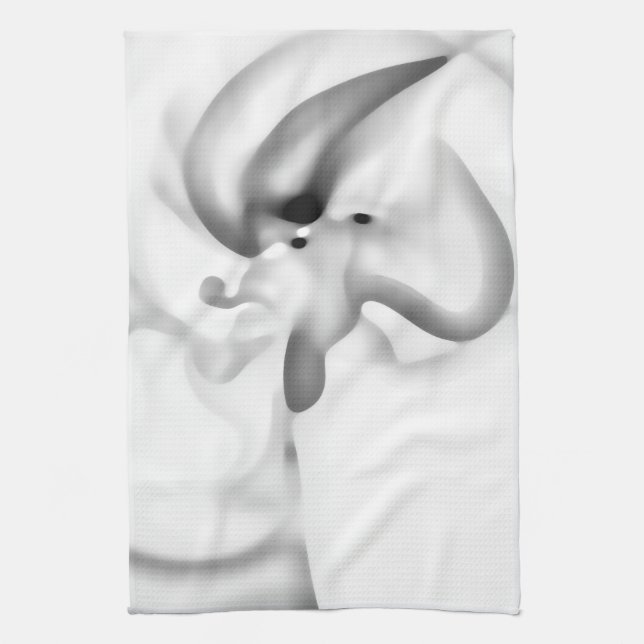 Linge De Cuisine Frozen : gris Abstrait, blanc et noir (Vertical)