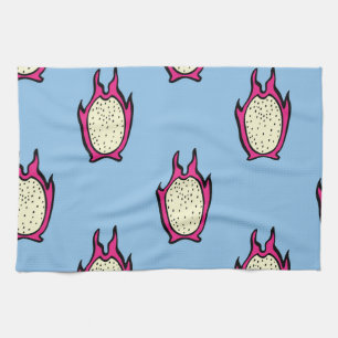 Linge De Cuisine Fruit Dragon : Dessin Vintage d'encre.