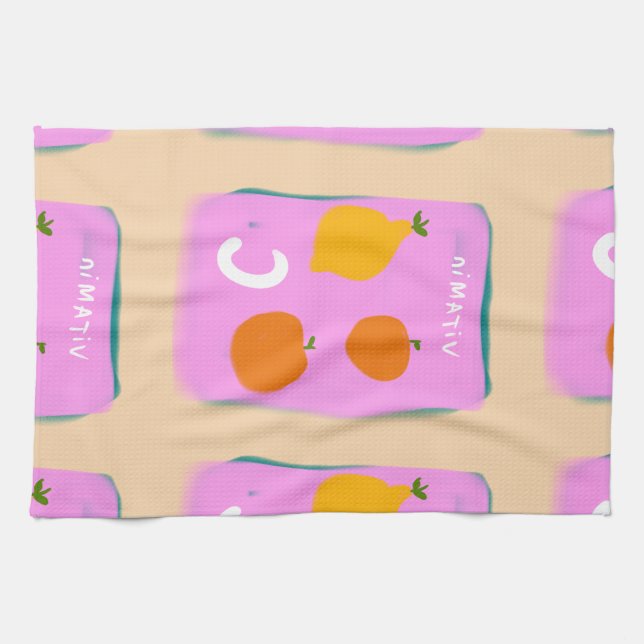 Linge De Cuisine fruit print kitchen towel  (Horizontal)