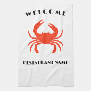 Linge De Cuisine Fruits de mer modernes accueil Crabe rouge personn