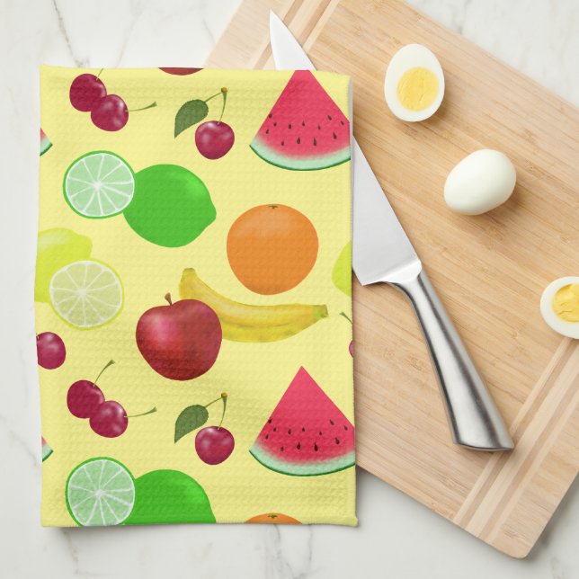 Linge De Cuisine Fruits Fruits Vous Customisez mignon (Quart Plié)