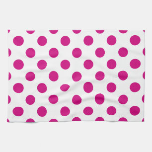 Linge De Cuisine Fuchsia polka