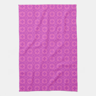 Linge De Cuisine Fuchsia sur Pink Faux Welsh Tapestry Motif