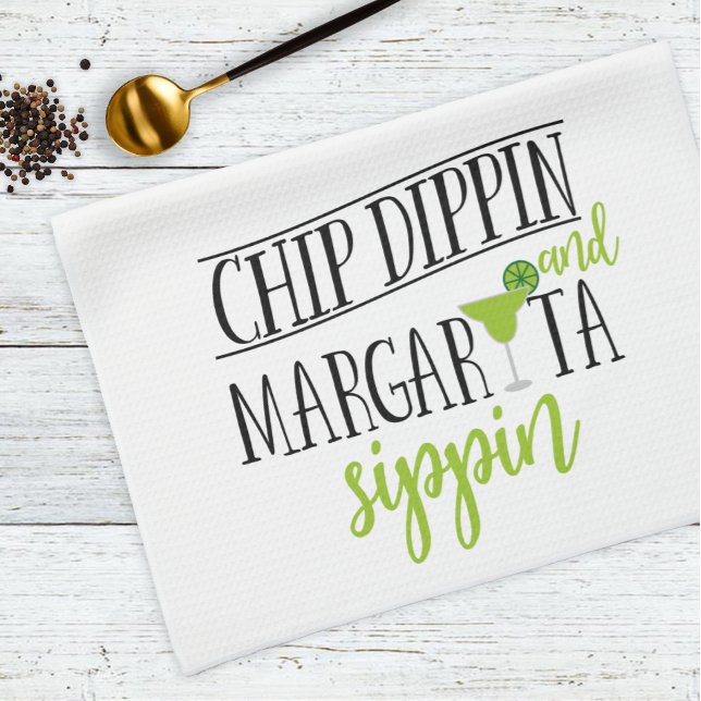 Linge De Cuisine Fun Chip Dippin Margarita Sippin Mexicain Food (Créateur téléchargé)