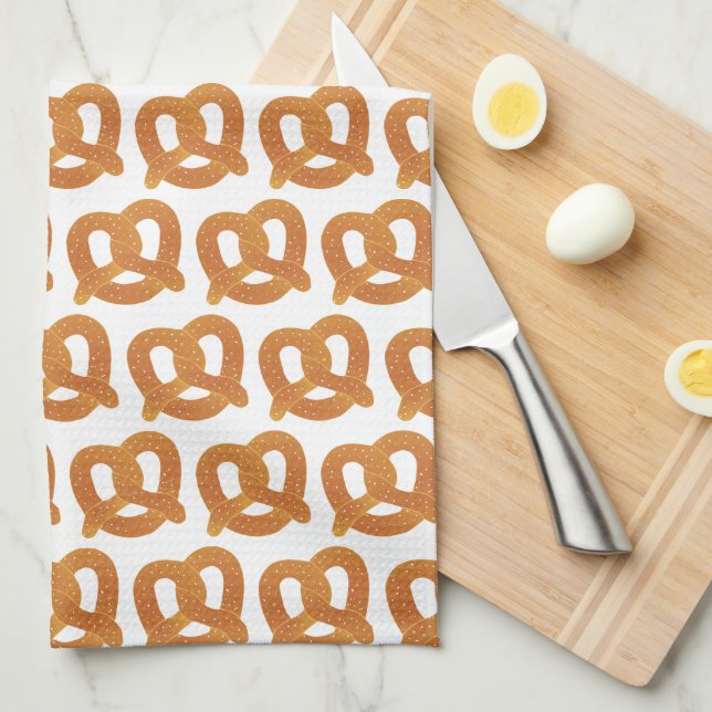 Linge De Cuisine Fun Pretzel Motif (Quart Plié)