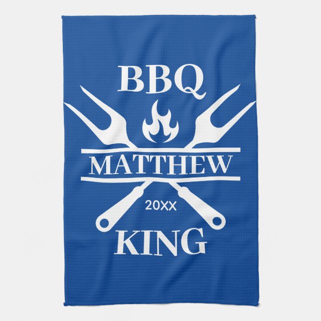Linge De Cuisine Funny BBBQ Grill Master Barbecue personnalisé King (Vertical)