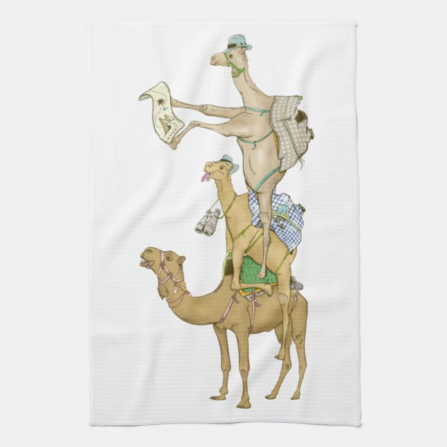 Linge De Cuisine Funny Camel Trek Safari (Vertical)