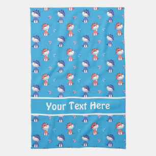 Linge De Cuisine Funny Cats and Cute Butterflies Motif