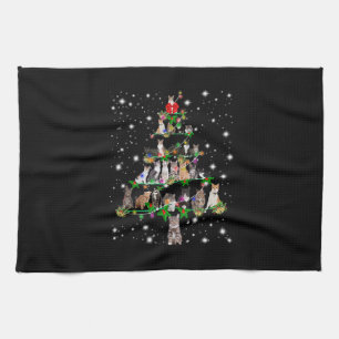 Linge De Cuisine Funny Cats Christmas Tree Tee Ornement Décor Cadea