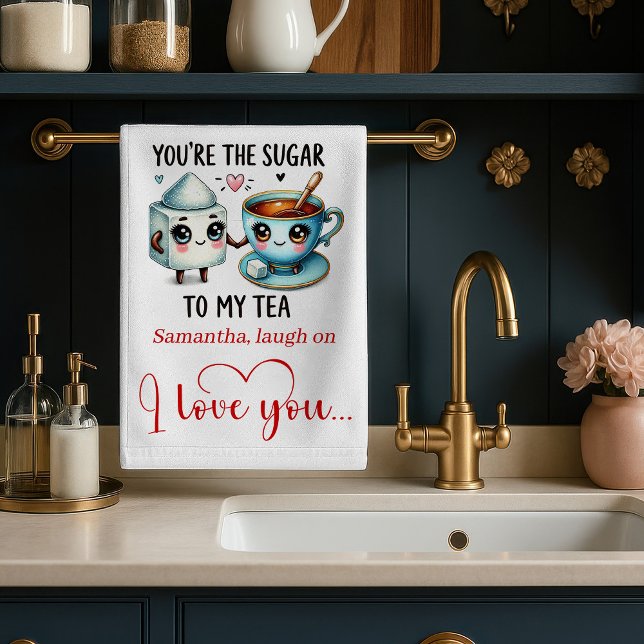 Linge De Cuisine Funny Food Love Gift Kitchen Towel Personalized (Funny Food Love Gift Kitchen Towel Personalized)