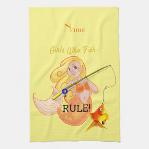 Linge De Cuisine Funny Pêche Fille Sirène Thunder_Cove 