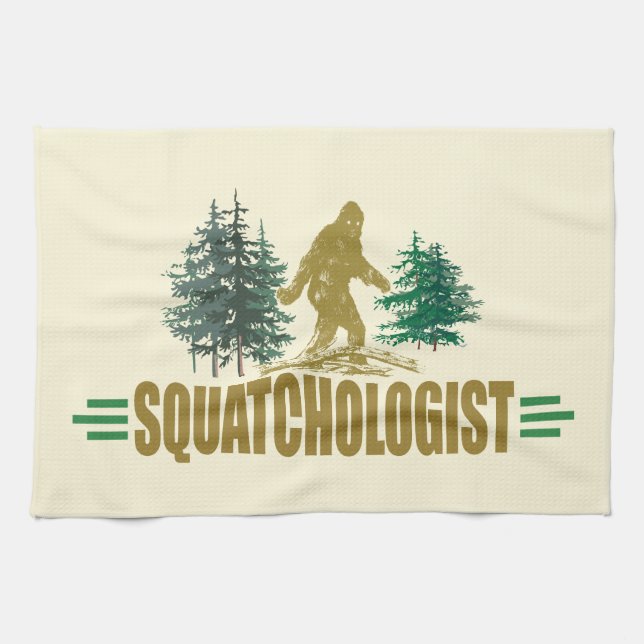 Linge De Cuisine Funny Sasquatch, Bigfoot (Horizontal)