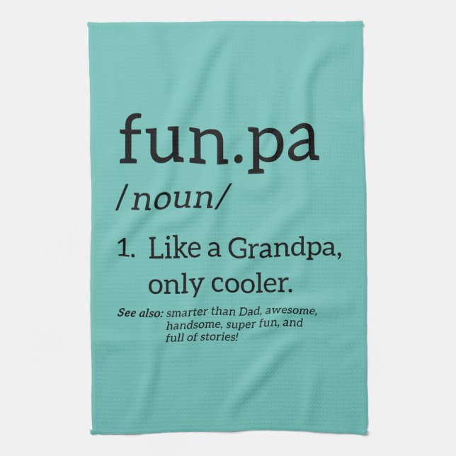 Linge De Cuisine Funpa Comme Un Grand-Père Seulement Glacière (Vertical)