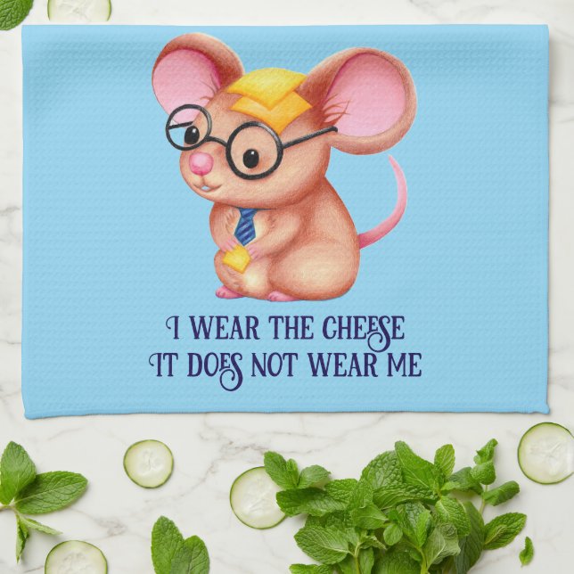 Linge De Cuisine Furry Cheese Man Business Mouse Tie Glasses Nerdy (Plié)