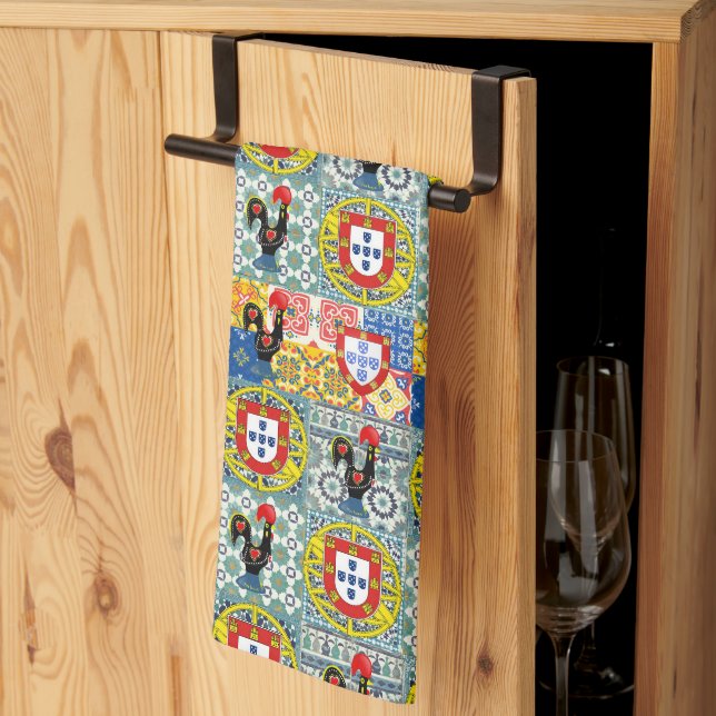 Linge De Cuisine Galo de Barcelos, Portugal (Pliage en tiers)