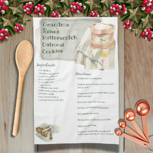 Linge De Cuisine Garde-Recette de famille personnalisée Cuisine rus