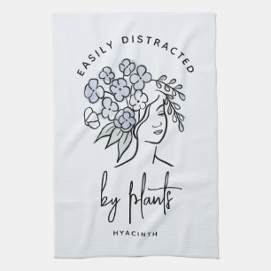 Linge De Cuisine Gardener distrait Boho Blue Floral mignon Plante