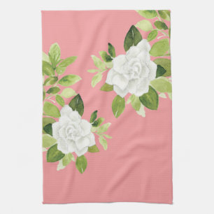 Linge De Cuisine Gardenia cape jasmine fleurs florales Cuisine Serv