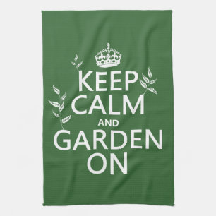 Linge De Cuisine Gardez le calme et le jardin dessus - toutes les