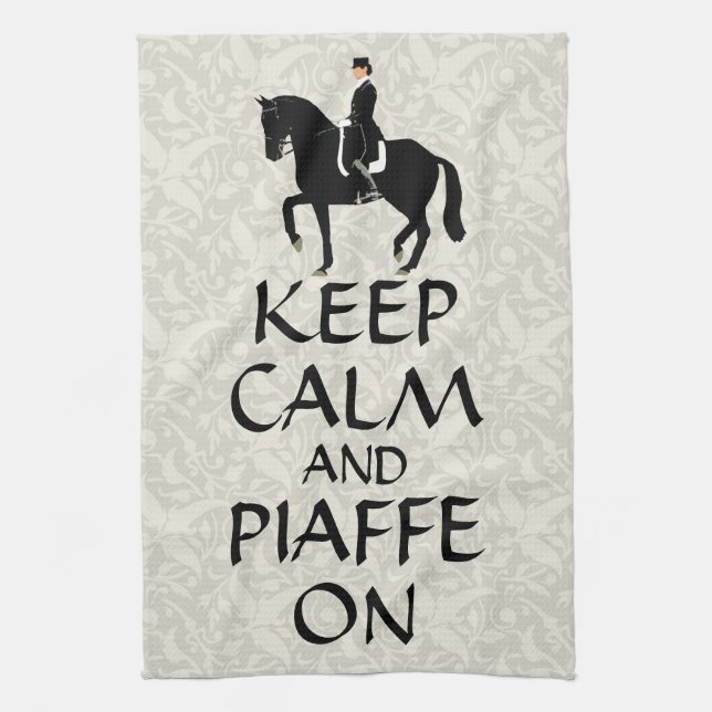 Linge De Cuisine Gardez le calme et le Piaffe sur le dressage (Vertical)