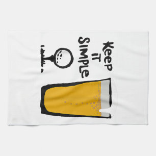 Linge De Cuisine Gardez-le Simples Funny Golf Bière