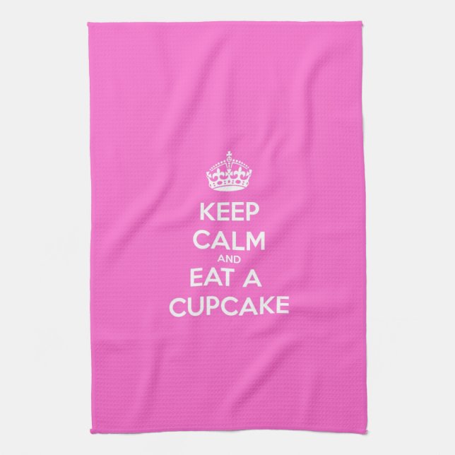 Linge De Cuisine Gardez votre calme et mangez un cupcake (Vertical)