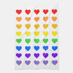 Linge De Cuisine Gay pride Rainbow Hearts