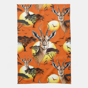 Linge De Cuisine Gazelle Antelope africaine animal sauvage