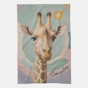 Linge De Cuisine Géant doux : Pastel Giraffe