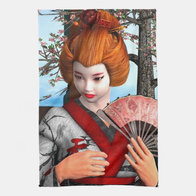 Linge De Cuisine Geisha (Vertical)