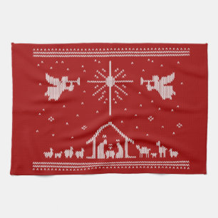 Linge De Cuisine Génial Joyeux Noël Sweater Nativité religieuse