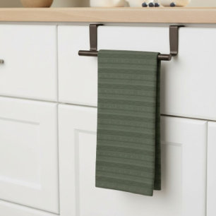 Linge De Cuisine Géométrique Aztec Vert Olive Rayé