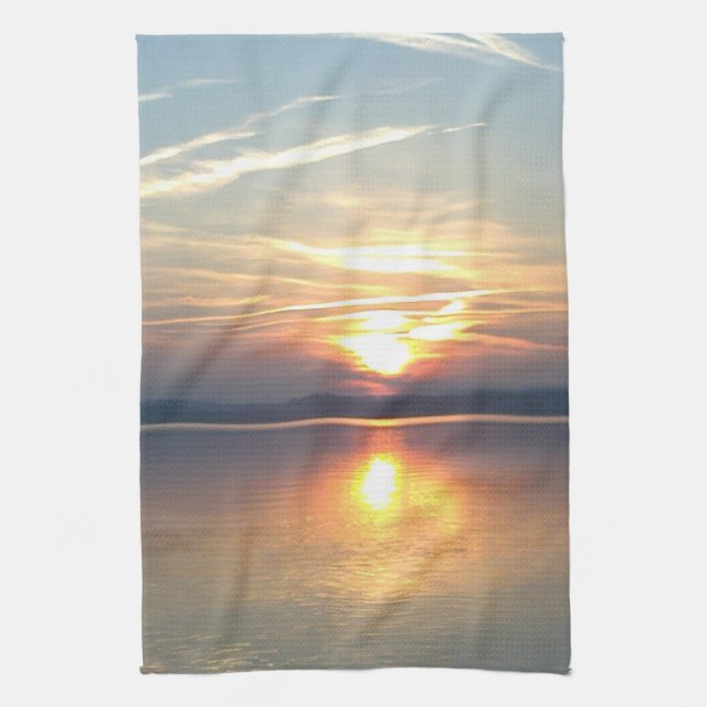 Linge De Cuisine Geschirrtuch Sonnenuntergang am see (Vertical)