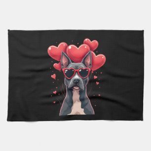Linge De Cuisine Gif Funny Pitbull Cœur Saint-Valentin Papa Maman C