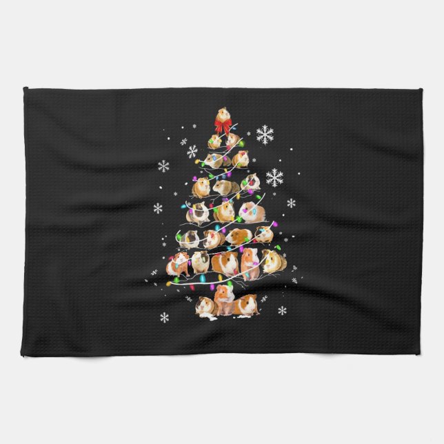 Linge De Cuisine Gig Guinéen| Joyeux cochon de Guinée Noël (Horizontal)