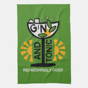 Linge De Cuisine Gin vintage Et Art Tonique