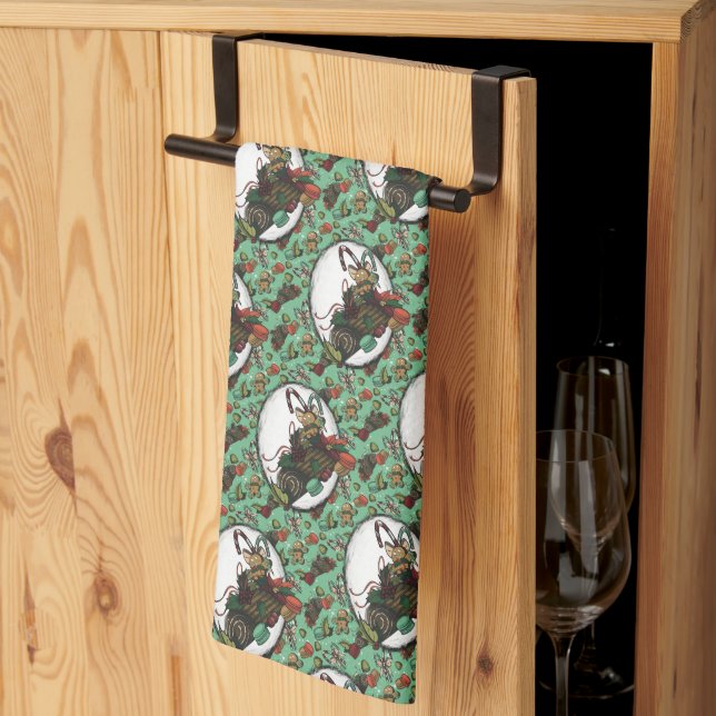 Linge De Cuisine Gingerbread Man- Mint (Pliage en tiers)