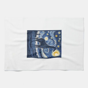 Linge De Cuisine Girafe Nuit Étoilée Vintage