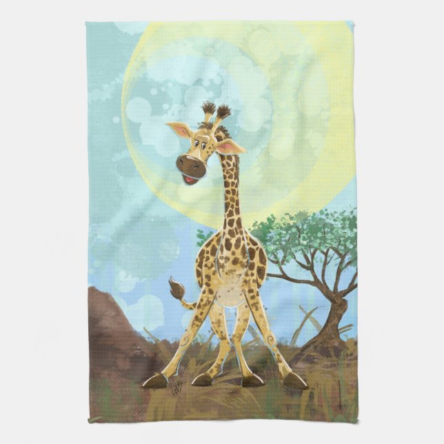 Linge De Cuisine Giraffe de la Parade Animale (Vertical)