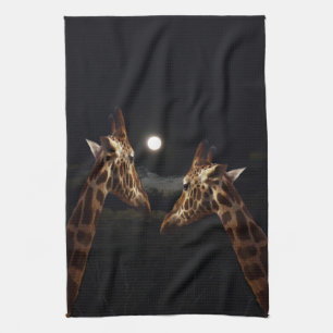 Linge De Cuisine Giraffe Love In the Moonlight