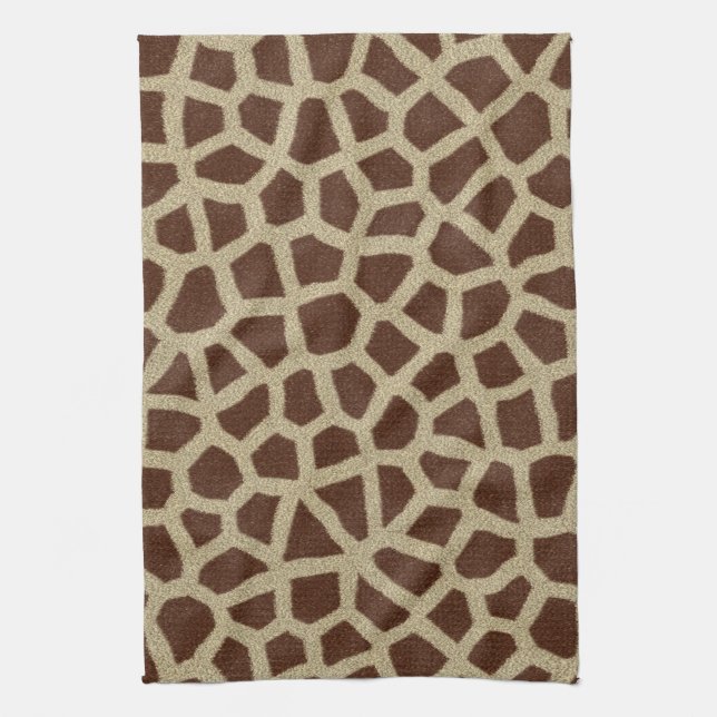 Linge De Cuisine Giraffe Spot Poster de animal Wild Cuisine Serviet (Vertical)