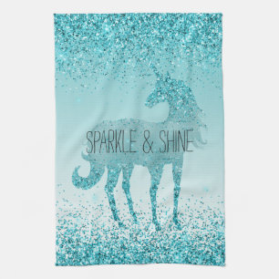 Linge De Cuisine Girl Glitz Aqua Parties scintillant Turquoise Unic