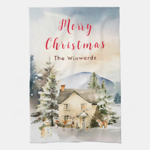 Linge De Cuisine Gîte de vacances d'hiver Joyeux Noël