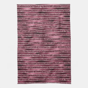 Linge De Cuisine Glam Burgundy Rouge Rose Blush Parties scintillant