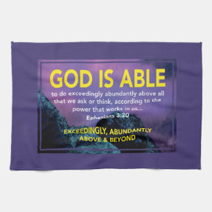Linge De Cuisine GOD IS ABLE Ephesians 3:20 Christian