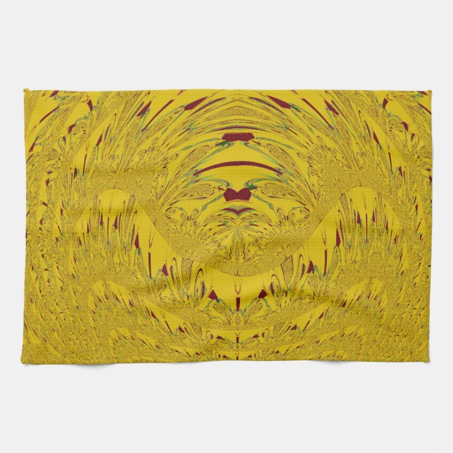 Linge De Cuisine Golden Lion Head Art (Horizontal)