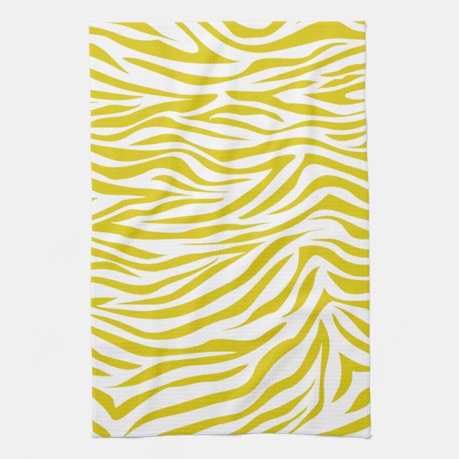 Linge De Cuisine Golden Poppy Safari Zebra (Vertical)